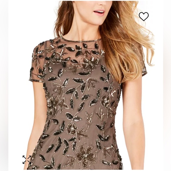 Adrianna Papell beaded gown 22W NWT - Picture 2 of 14